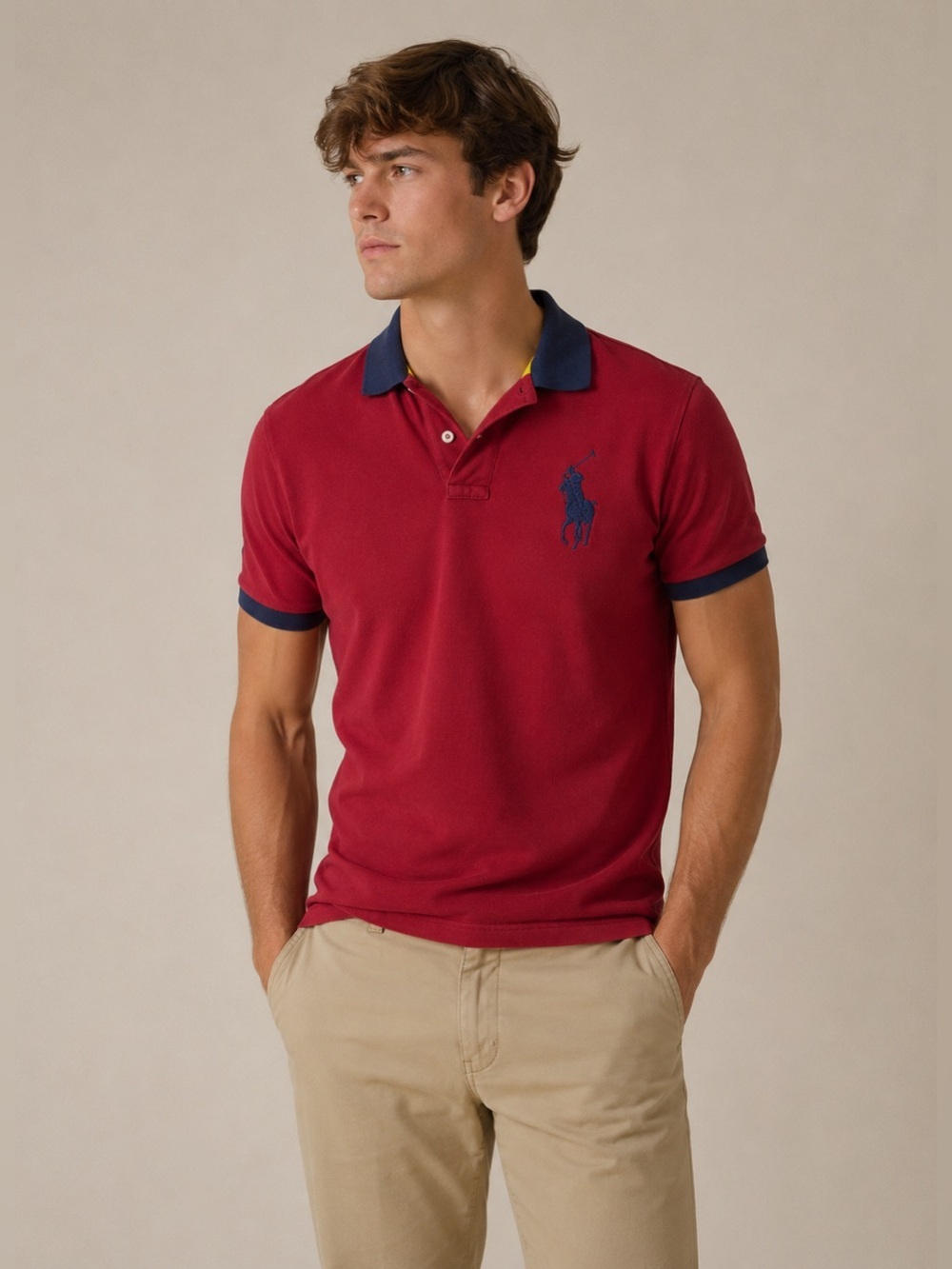Ralph Lauren Preppy Mens Polo Shirt w/ Big Pony Rugbyā Vintage Golf Nantucket